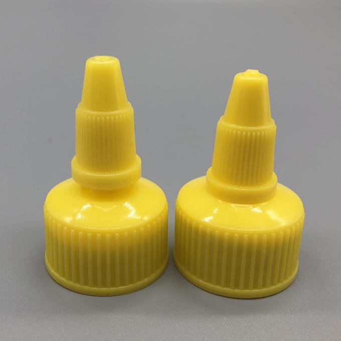 Blue Plastic Twist Top Bottle Caps Closure Ribbed Surface Easy Operating