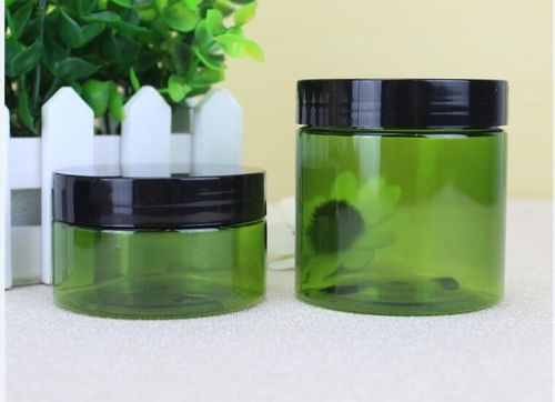 china latest news about 100ml&200ml green plastic cosmetic cream jar with cap ship to Poland client