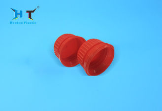 PE 38mm Size Plastic Red Color Screw Anti-Theft Cap For Bottle With Ribbed