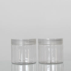 China Customized Design 180ml Clear Plastic Wide Mouth Jars Aluminum Or PP Cap factory