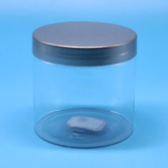 Plastic PET 16 Oz Plastic Jars Sliver Cap 91mm Diameter / 87mm Height