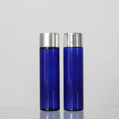 China Round Blue Color Plastic 150ml PET Fancy Cosmetic Skin Care Bottle factory