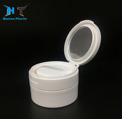 Small PP Plastic Jars , Portable Mirror Cosmetic Loose Powder Jar