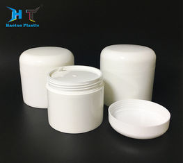 China White Plastic Cream Containers , Double Wall Plastic Jars With Disc Liner factory