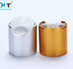 China Coat Shampoo Lotion Bottle Caps 24mm Shiny Silver And Gold Aluminum Color factory