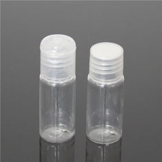 Mini small 15ml clear PET bottle with lids for cosmetic packaging