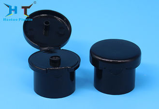Black Plastic 28/410 Size Polish Flip Top Caps For Cosmetic Lotion Bottle