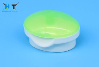 Plastic PP 22mm Neck Size Oval Shape Double Color Flip Top Caps For Shampoo Bottles
