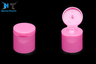 China 20 / 410 Flip Top Plastic Caps , Pink Color Flip Top Water Bottle Caps factory