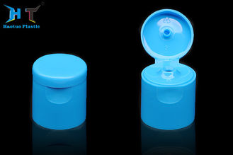 24 / 415 Flip Top Plastic Caps Blue Color Smooth Surface Apply To Cream Bottle