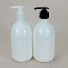 Hand Washing Plastic Cosmetic Bottles , 500ml Plastic Shampoo Bottles With Pump