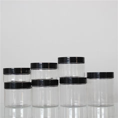 China 100ml 200ml 300ml 500ml Transparent Plastic Jar Sliver Cap Apply To Cosmetic Package factory