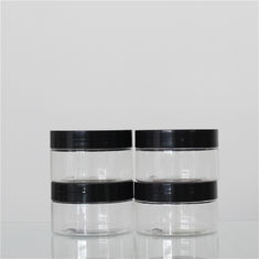 China Colorful 100ml Plastic Jar , Clear Plastic Cosmetic Jars Custom Logo factory