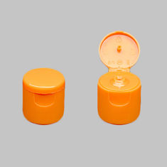 China Orange 24 410 Dispensing Cap , Hand Cream Bottle Plastic Flip Top Caps factory