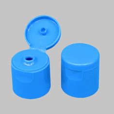 China 24 / 415 Flip Top Plastic Caps Blue Color Smooth Surface Apply To Cream Bottle factory