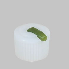 China 20mm 24mm 28mm White Ribbed Plastic Turret Bottle End Cap Cover factory