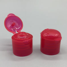 China 18/410 Pink Polish Easy Open Plastic Bottle Cap Transparent Flip Top Cap factory