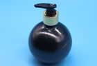 Free samples 400ml black empty PET plastic ball shape lotion pump bottle supplier