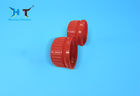 PE 38mm Size Plastic Red Color Screw Anti-Theft Cap For Bottle With Ribbed supplier