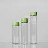 Round 100/120/150ml Plastic Cosmetic Transparent Color Lotion Bottle With Cap supplier