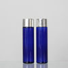 Round Blue Color Plastic 150ml PET Fancy Cosmetic Skin Care Bottle supplier