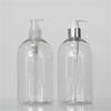 Plastic PET Hand Washing Bottle 500ml Liquid Soap Bottle With White Pump supplier