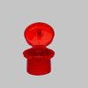 Transparent Flip Top Bottle Lids Red Polish Surface For Cream Bottle supplier