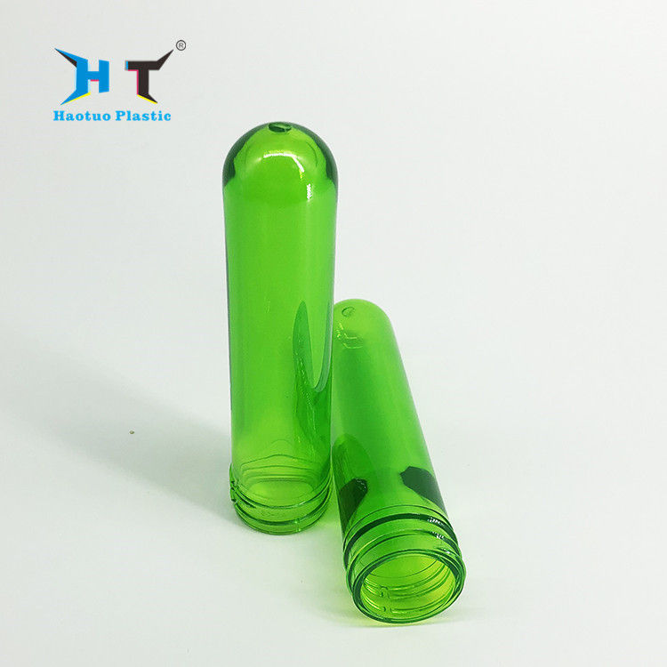 Beauty Transparent Green Pet Preform , Lightweight Pet Bottle Preform supplier