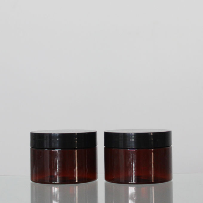 Hair Gel Sealable PET Plastic Jars Good Sealing Amber Color Easy Storage