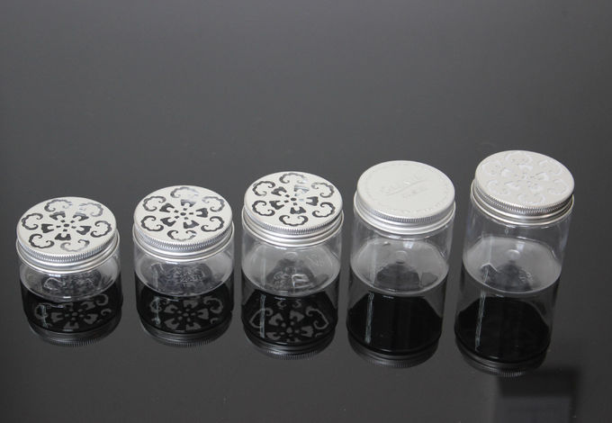 Durable PET Plastic Jars , 50ml 60ml 80ml 100ml 120ml Plastic Bottle Jar