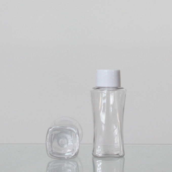 PET 30ml Square Shape Empty Plastic Lotion Cosmetic Custom Color Bottle