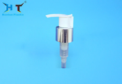 Shiny Aluminum Hand Lotion Pump Dispenser 24mm 28mm For Cleaning Bottles