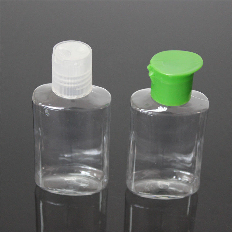 Oval Shape 50ml Clear PET Bottle Personal Skin Care Plastic Lotion Bottle supplier