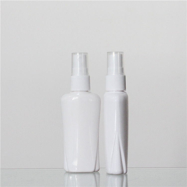 Mini small 50ml Oblate Plastic PET Spray Bottle For Cosmetic Container supplier