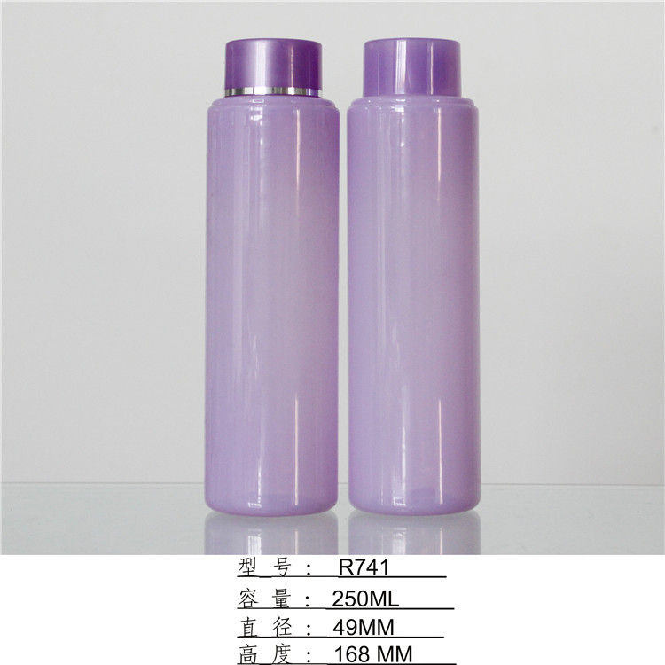Purple 250ml Empty Plastic Bottles Custom Logo 24mm Neck Size OEM / ODM supplier