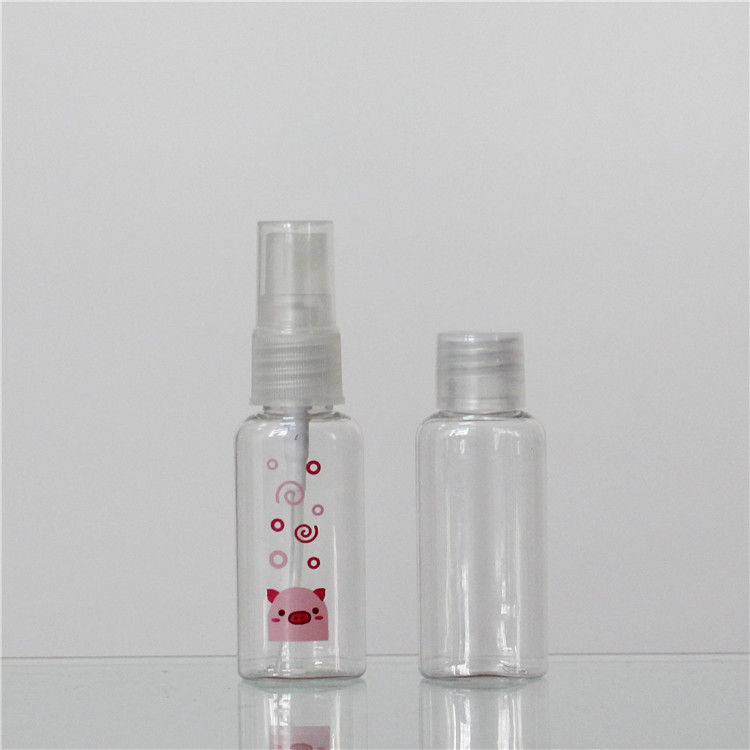Small Clear 25 Ml Plastic Bottles Custom Printing PET Material SGS Approved supplier