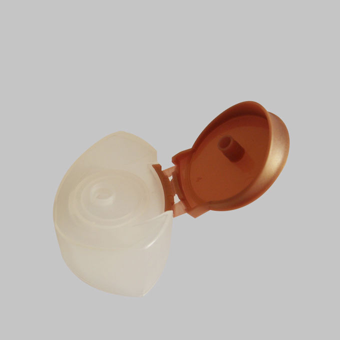 Double Color Flip Top Plastic Caps Oval Shape For 400ml Shampoo Bottle