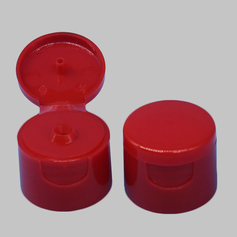 24/410 Red Color Polish Round Cosmetic Plastic Bottle Screw Flip Top Cap supplier