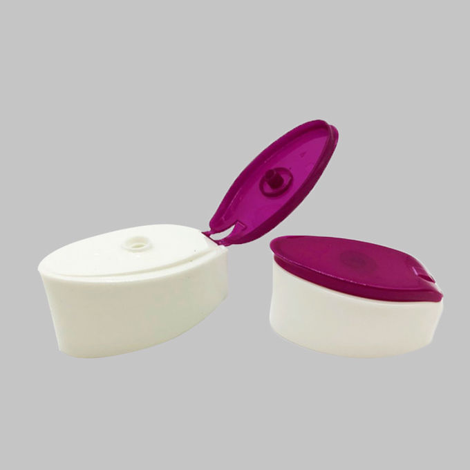 Plastic PP Material Flip Top Caps 23mm Neck Size Double Color For Shampoo Bottle