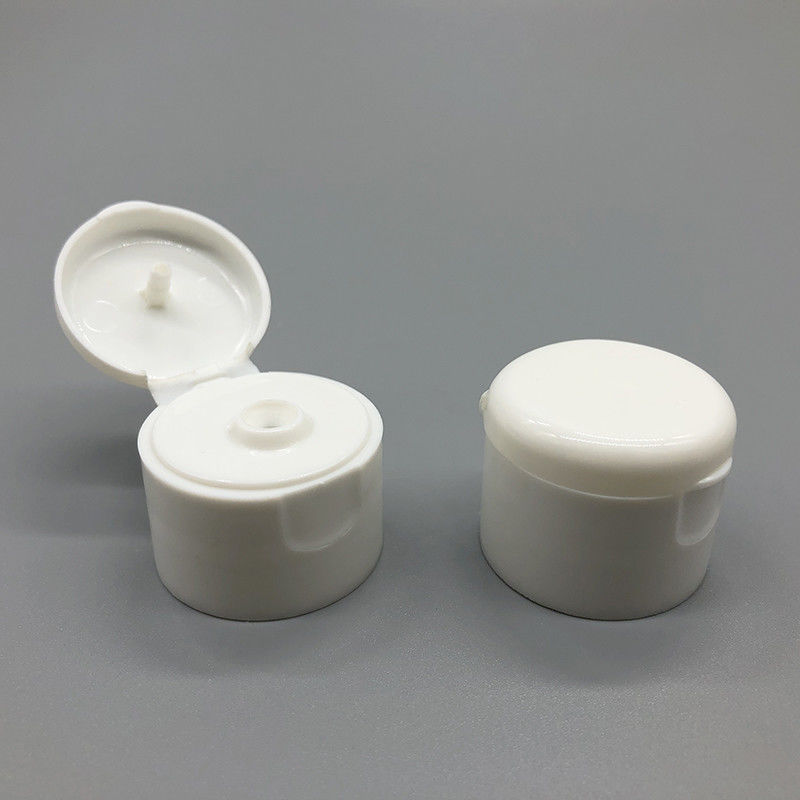 28 / 410 Plastic Bottle Flip Top Lid 3mm And 5mm Orifice White Polish Surface supplier